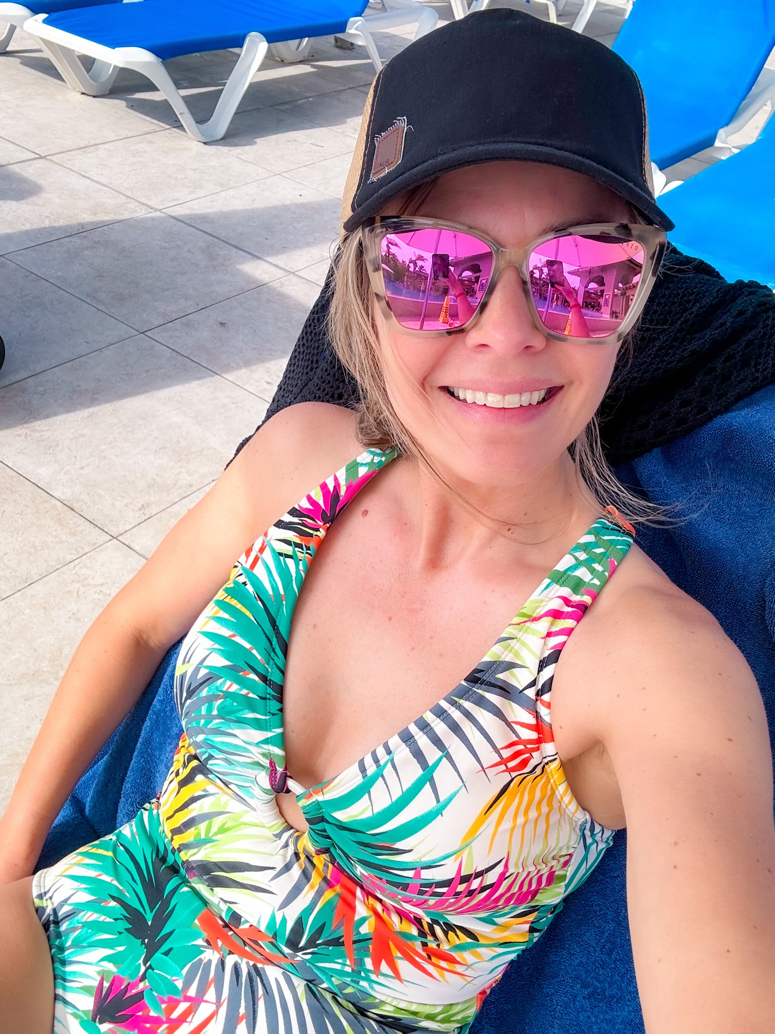Sunshine & Smiles ☀️ pool days are my vibe right now. I got so many compliments on this one piece from Target! I’m 5’7 and wearing a Medium. Also these sunnies are life! 

#LTKswim #LTKtravel #LTKfindsunder100