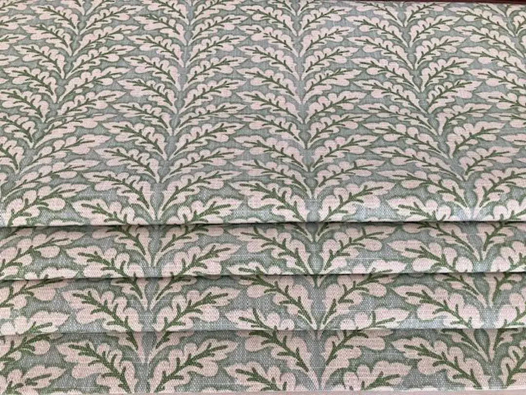 Branch Palm Geometric - Green Ivory Aqua *Optional Colorways - Faux Roman Shade Window Treatment ... | Etsy (US)