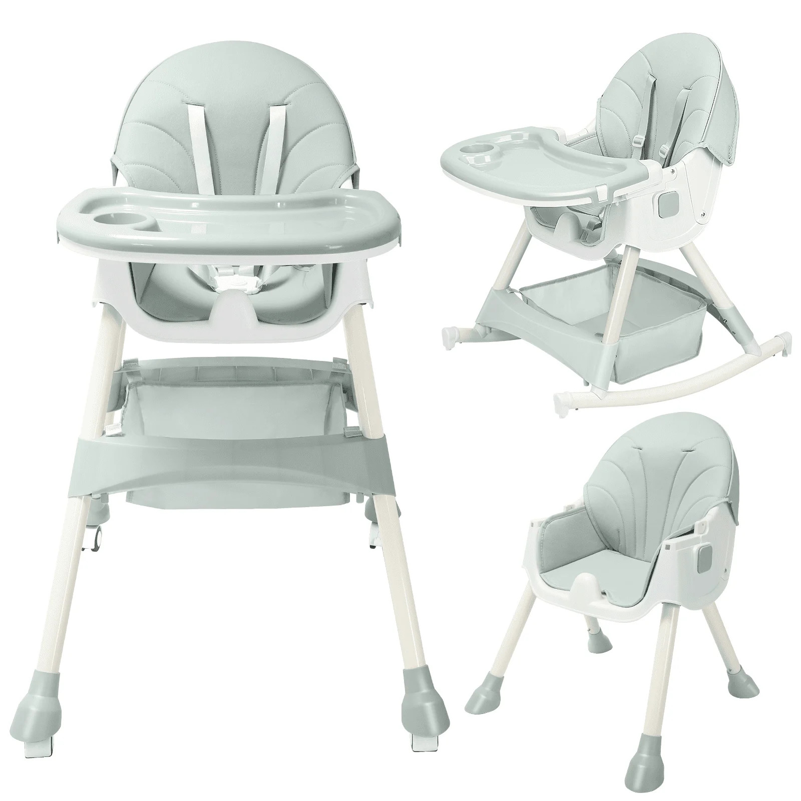 HARPPA 4-in-1 Convertible High Chair for Babies and Toddlers, Green | Walmart (US)