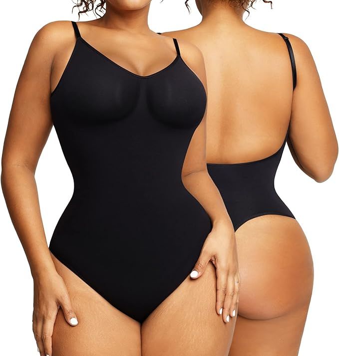 Popilush Shapewear Bodysuit for Women Tummy Control Seamless Backless Body Shaper for Dresses | Amazon (US)