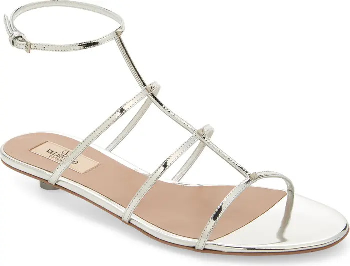 Valentino Garavani Rockstud Wispy T-Strap Sandal (Women) | Nordstrom | Nordstrom