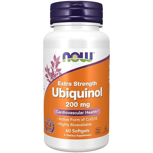 NOW Supplements, Ubiquinol 200 mg, High Bioavailability (the Active Form of CoQ10), 60 Softgels | Amazon (US)