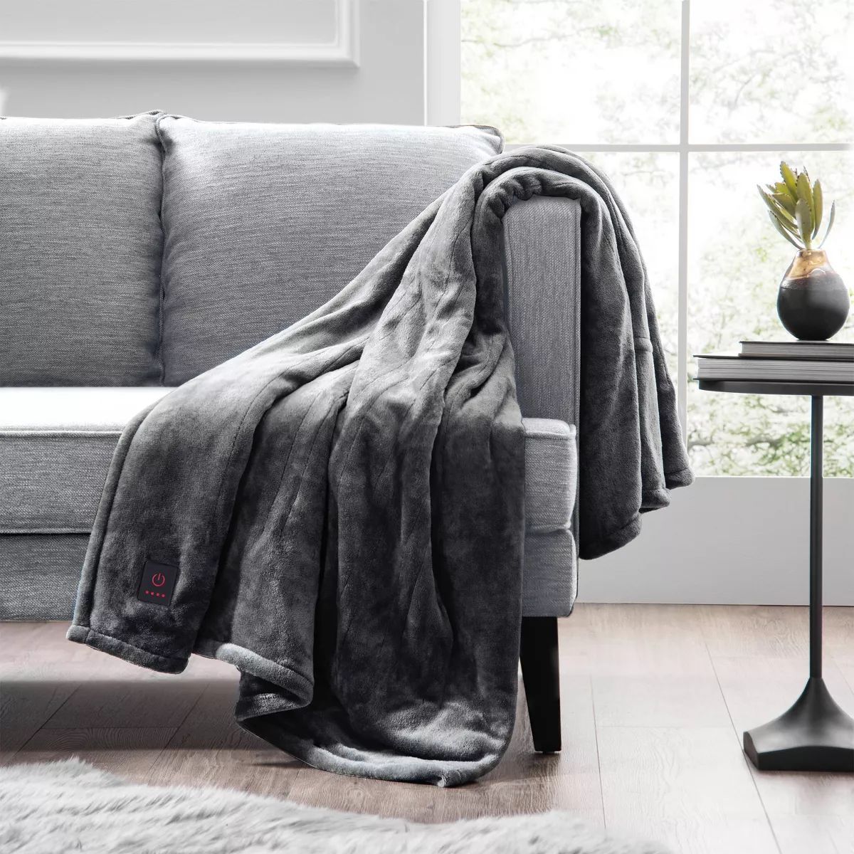 50"x60" Cozy Heated Throw Blanket - Brookstone | Target