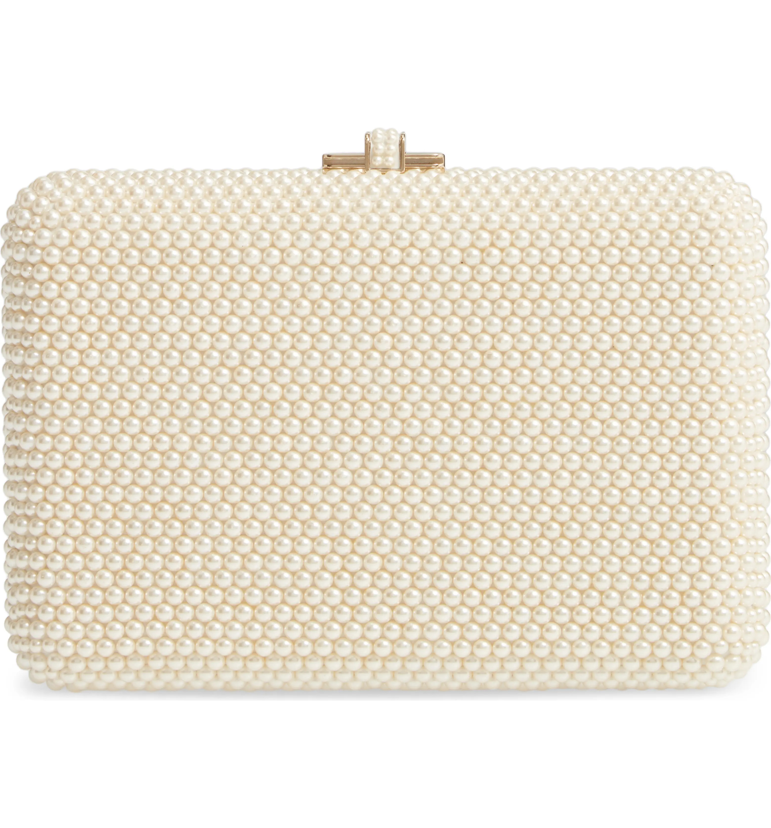 Slim Slide Imitation Pearl Clutch | Nordstrom