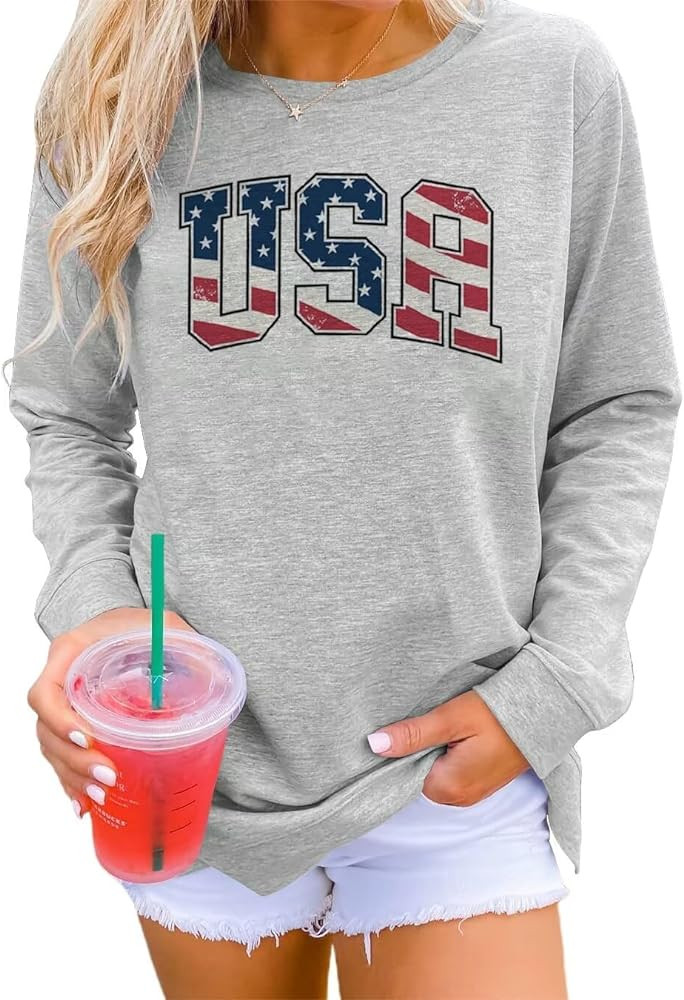 Dressmine Womens Casual Long Sleeve Graphic Tee Shirts Crew Neck Sweatshirts Pullover Tops for Wo... | Amazon (US)