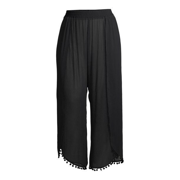 Time and Tru Women's Plus Size Tulip Pant Cover Up | Walmart (US)