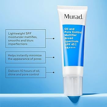 Murad Oil & Pore Reducing Facial Moisturizer - Acne Control Mattifier with Broad Spectrum SPF 45 ... | Amazon (US)