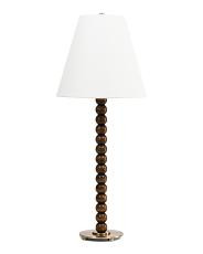 30in wooden stacked hourglass table lamp | TJ Maxx