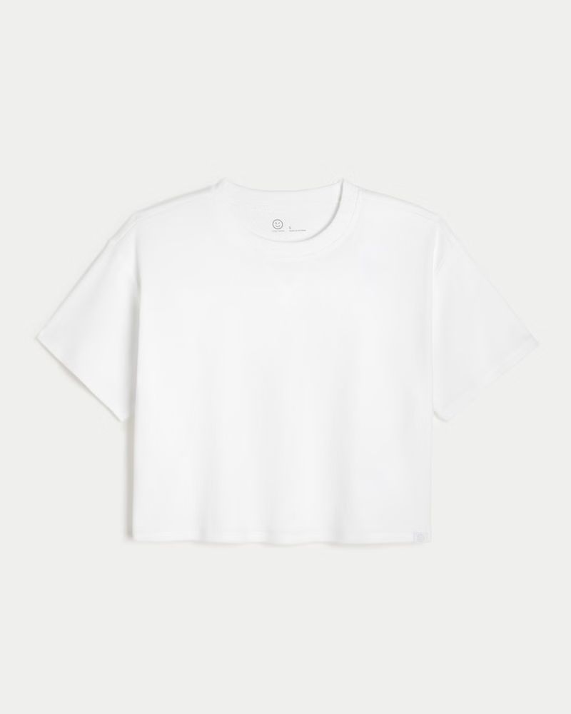 Gilly Hicks Ribbed Boxy Crew T-Shirt | Hollister (US)