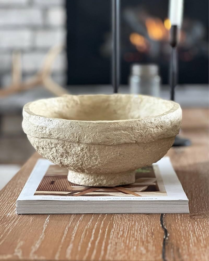 Paper Mache Bowl - Medium, Natural | Amazon (US)