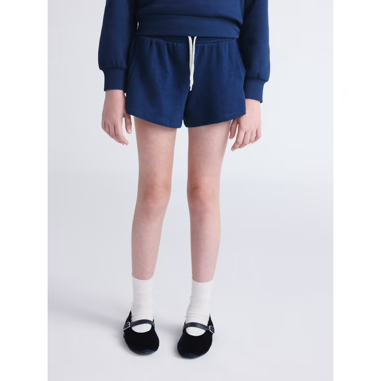 Weekend Academy Girls French Terry Pull-On Shorts, Sizes 4-18 | Walmart (US)