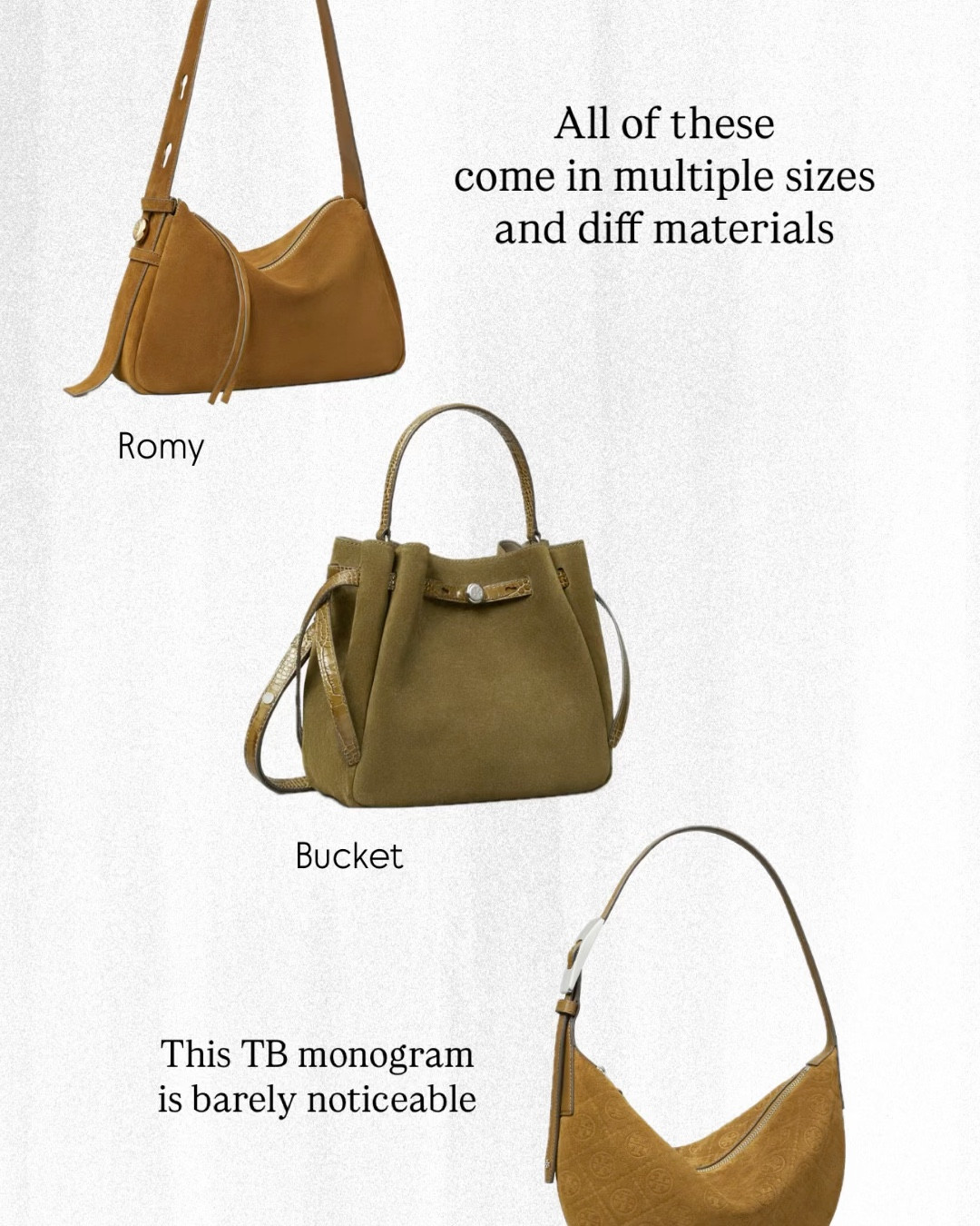 Tory Burch’s best winter bags!  The suede is high quality 

Women’s suede bags, women’s winter bags, bags for cooler weather,  suede bags for winter, Tory Burch winter collection, Tory Burch winter bags, Tory Burch suede bags, shoulder bags, bucket bags, hobo bags 

#LTKStyleTip #LTKItBag