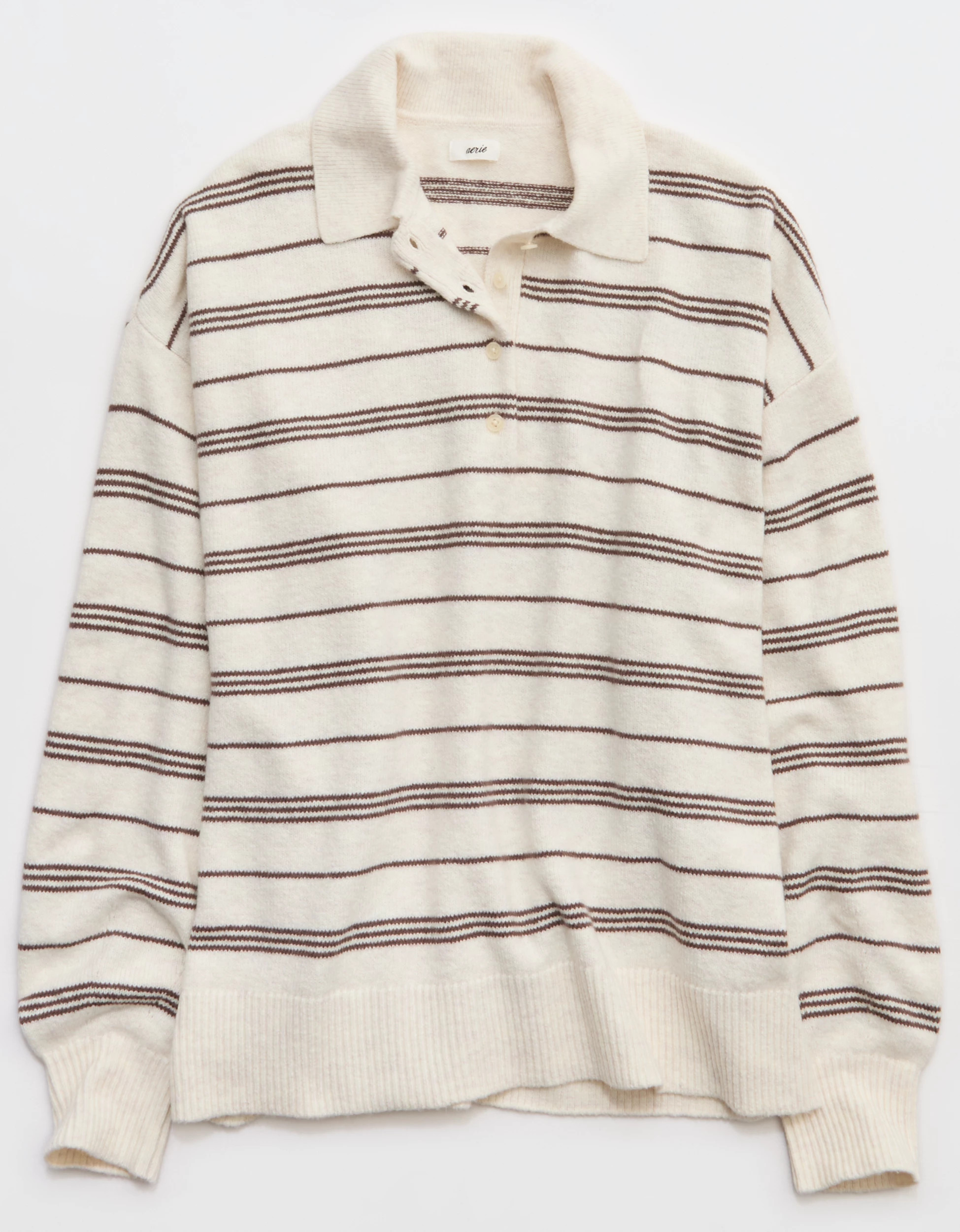 Aerie Sunday Soft\u00ae Plush Polo Sweater | Aerie