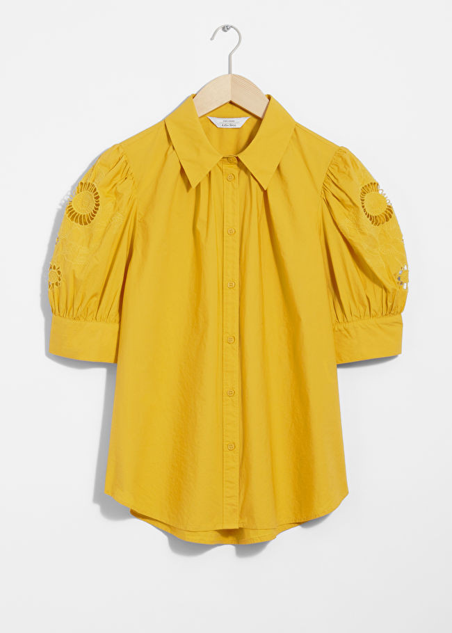 Embroidered Puff-Sleeve Blouse | & Other Stories - US