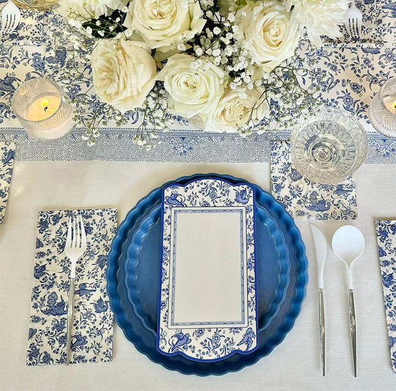 Royal Peacock Table Setting - French Blue | Sophistiplate