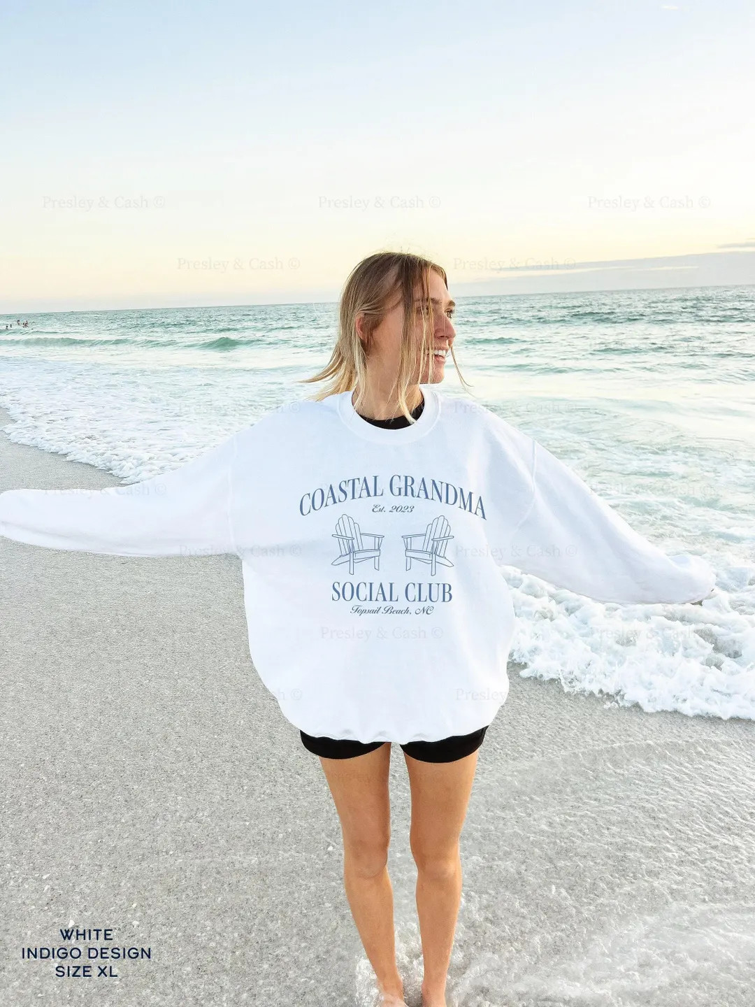 Coastal Grandma Bachelorette Sweatshirts Last Toast On The Coast Crewnecks Girls Social Club Merc... | Etsy (US)