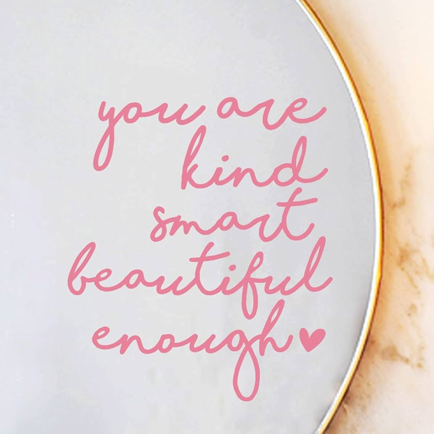 2x Mirror Decal Vinyl, Car Mirror Decal, Mirror Sticker, Positive Affirmation Decal, Affirmation ... | Amazon (US)