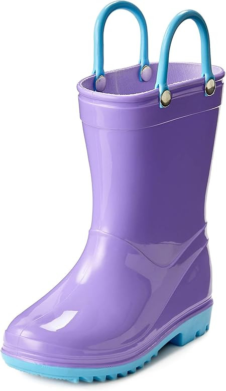 Toddler and Kids Rain Boots with Easy On Handles - Boys and Girls Colors and Designs – by Puddl... | Amazon (US)