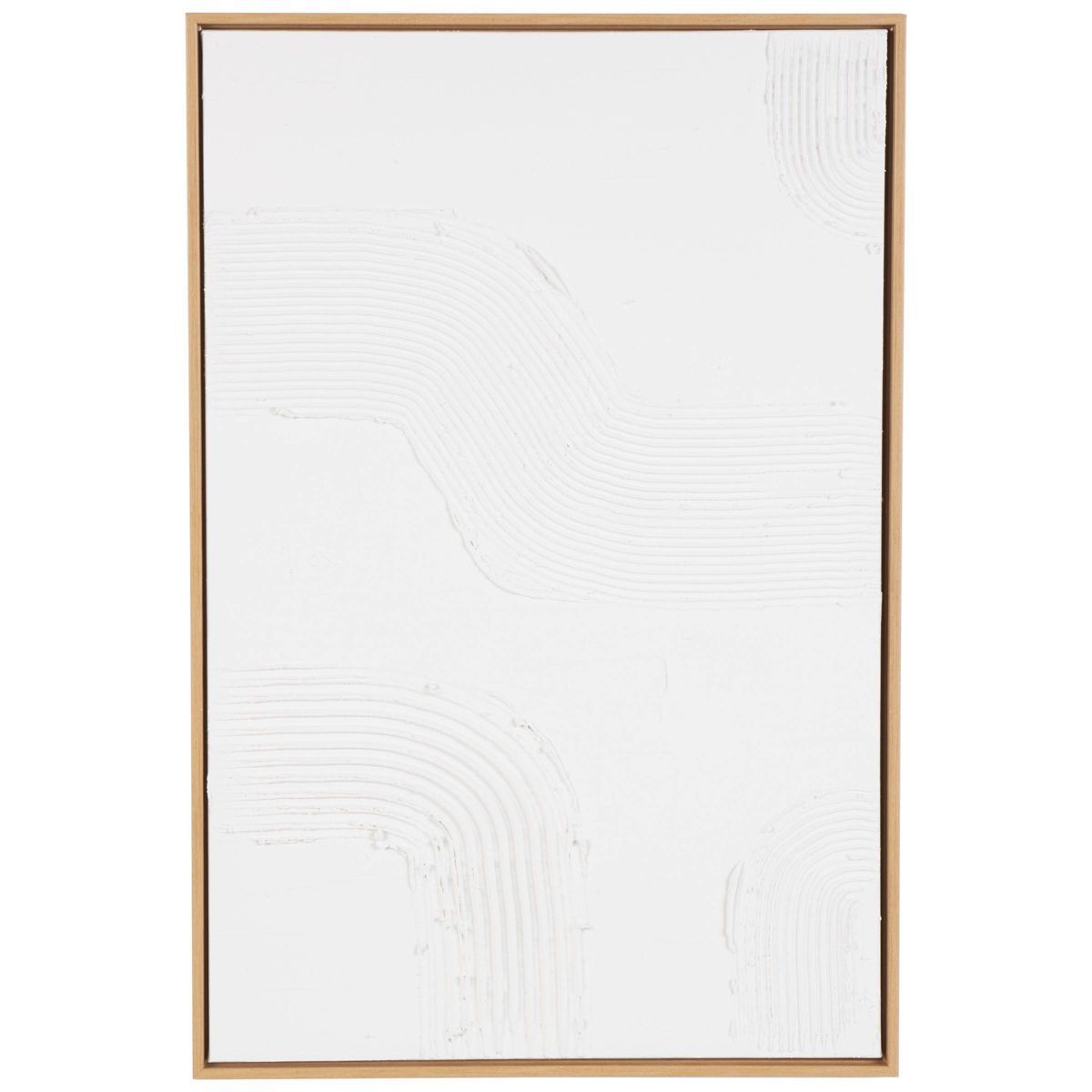 Olivia & May 36"x24" Canvas Abstract Framed Wall Art with Frame Brown/White | Target