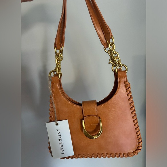 Antik Kraft Shoulder bag burnt orange w/ gold detail | Poshmark