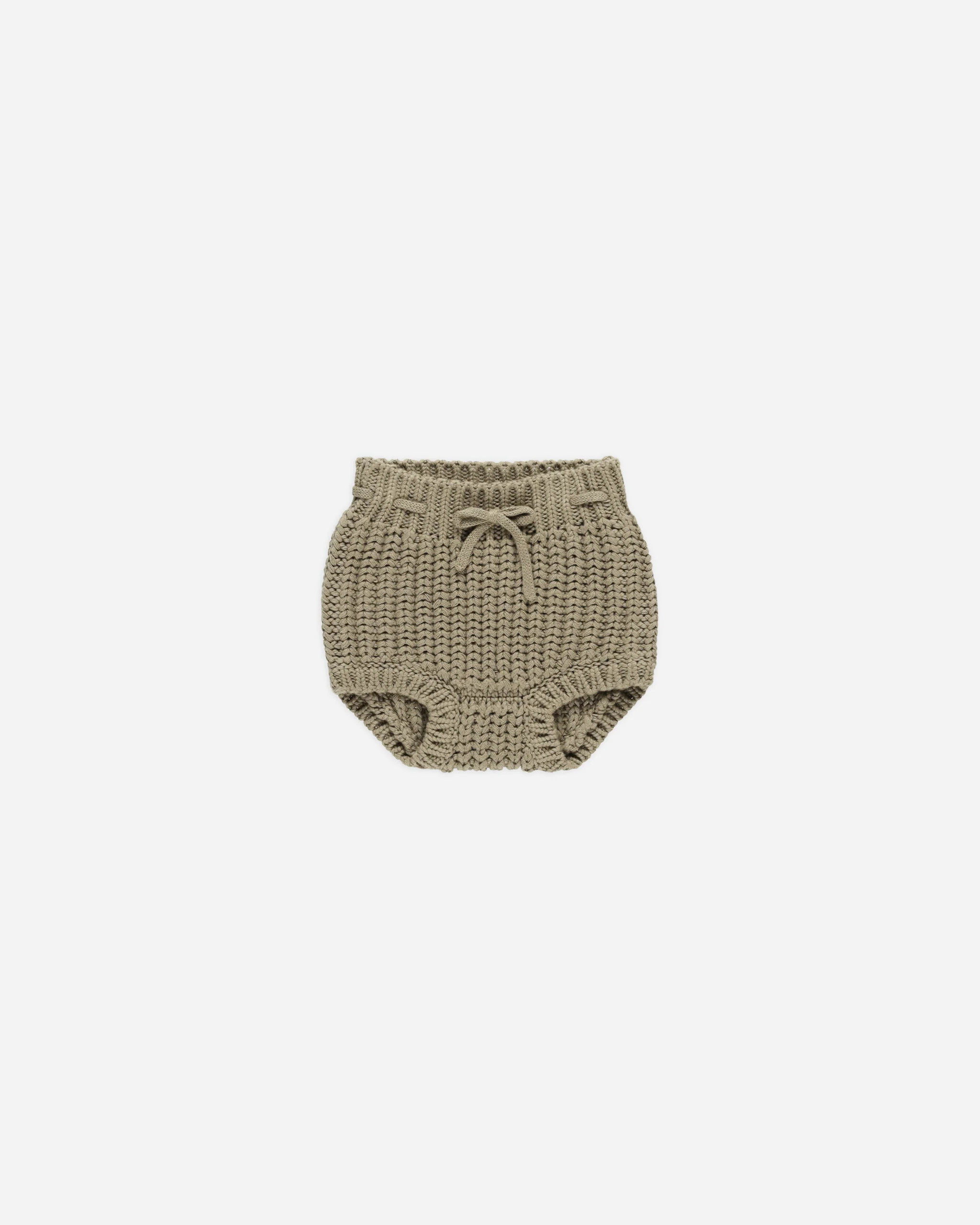 Knit Tie Bloomer || Olive | Rylee + Cru