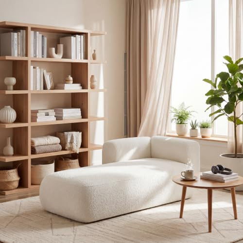 ERYE Boucle Upholstered Left Facing Chaise Lounge Indoor for Living Room Bedroom,Comfy Single Cha... | Amazon (US)