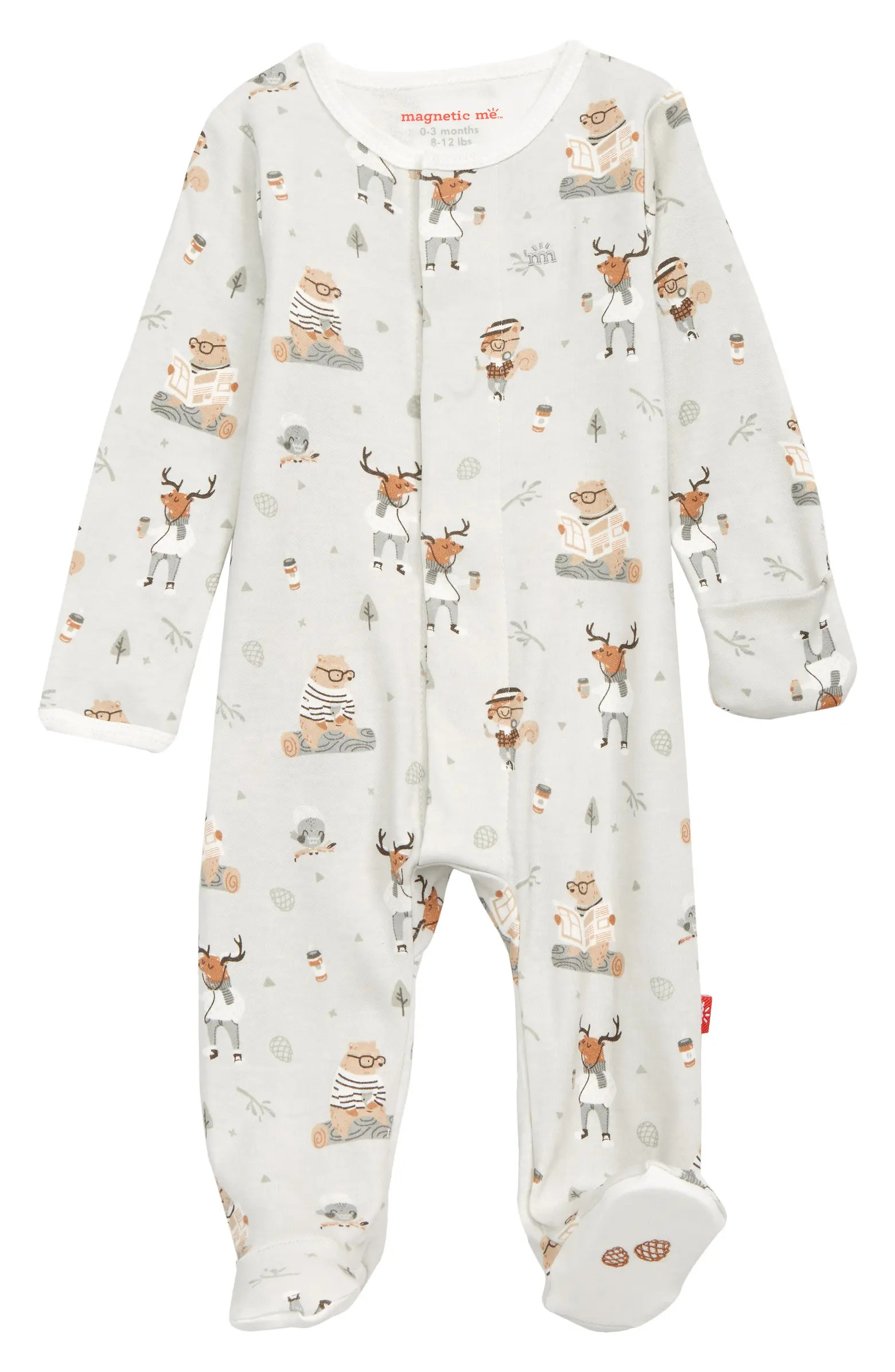 Perfect Sunday Print Organic Cotton Footie | Nordstrom