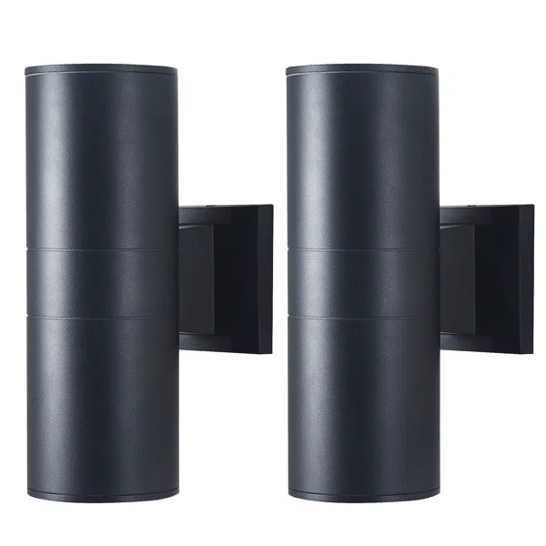 Felsted Matt Black 11.8" H Outdoor Armed Sconce (Set of 2) | Wayfair Professional