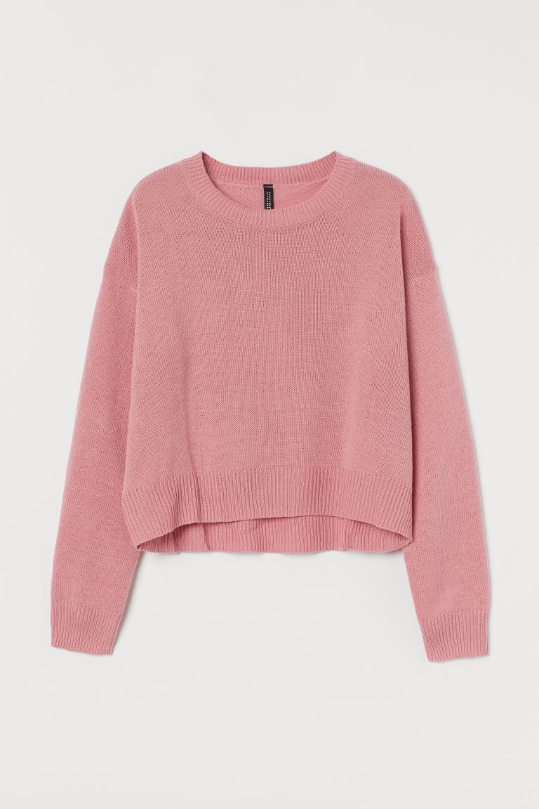 Soft, knit sweater with a round neckline, long sleeves, and ribbed trim.
	CompositionAcrylic 100%... | H&M (US + CA)
