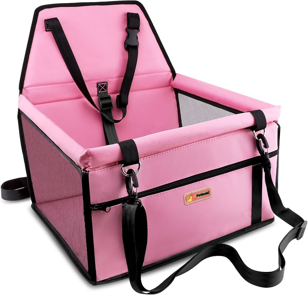 Petbobi Pet Reinforce Car Booster Seat for Dog Cat Portable and Breathable Bag with Seat Belt Dog... | Amazon (US)