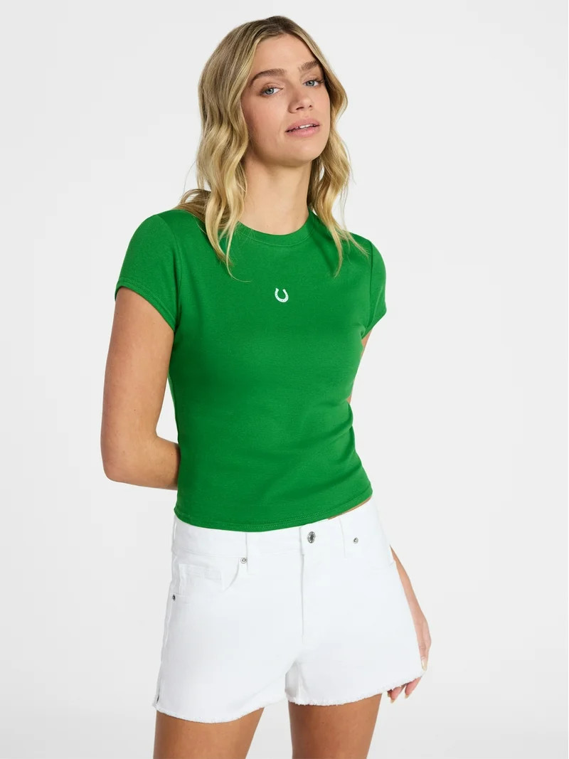 No Boundaries St. Patrick's Day Graphic Baby Tee, Women's XXS-XXL | Walmart (US)