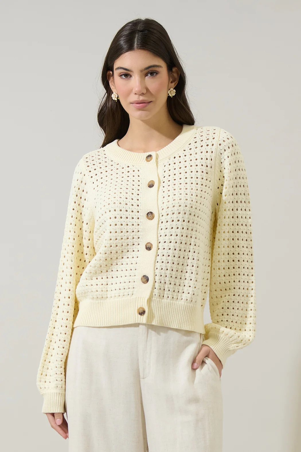 Deffy Button Down Knit Cardigan | Sugarlips