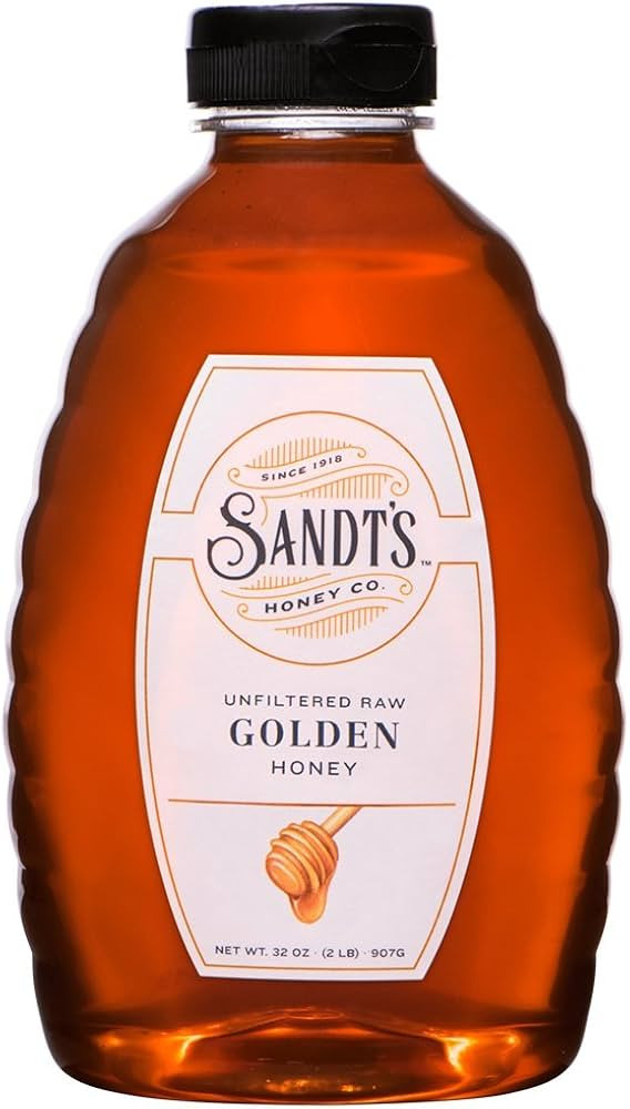 Sandt's Golden Honey, Unfiltered Raw Honey, Non-GMO Genuine, Pure Honey (2 lbs) | Amazon (US)