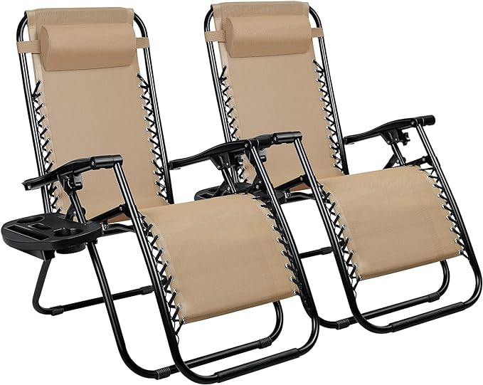 Homall Zero Gravity Chair Adjustable Folding Lawn Lounge Chairs Outdoor Lounge Gravity Chair Camp... | Amazon (US)