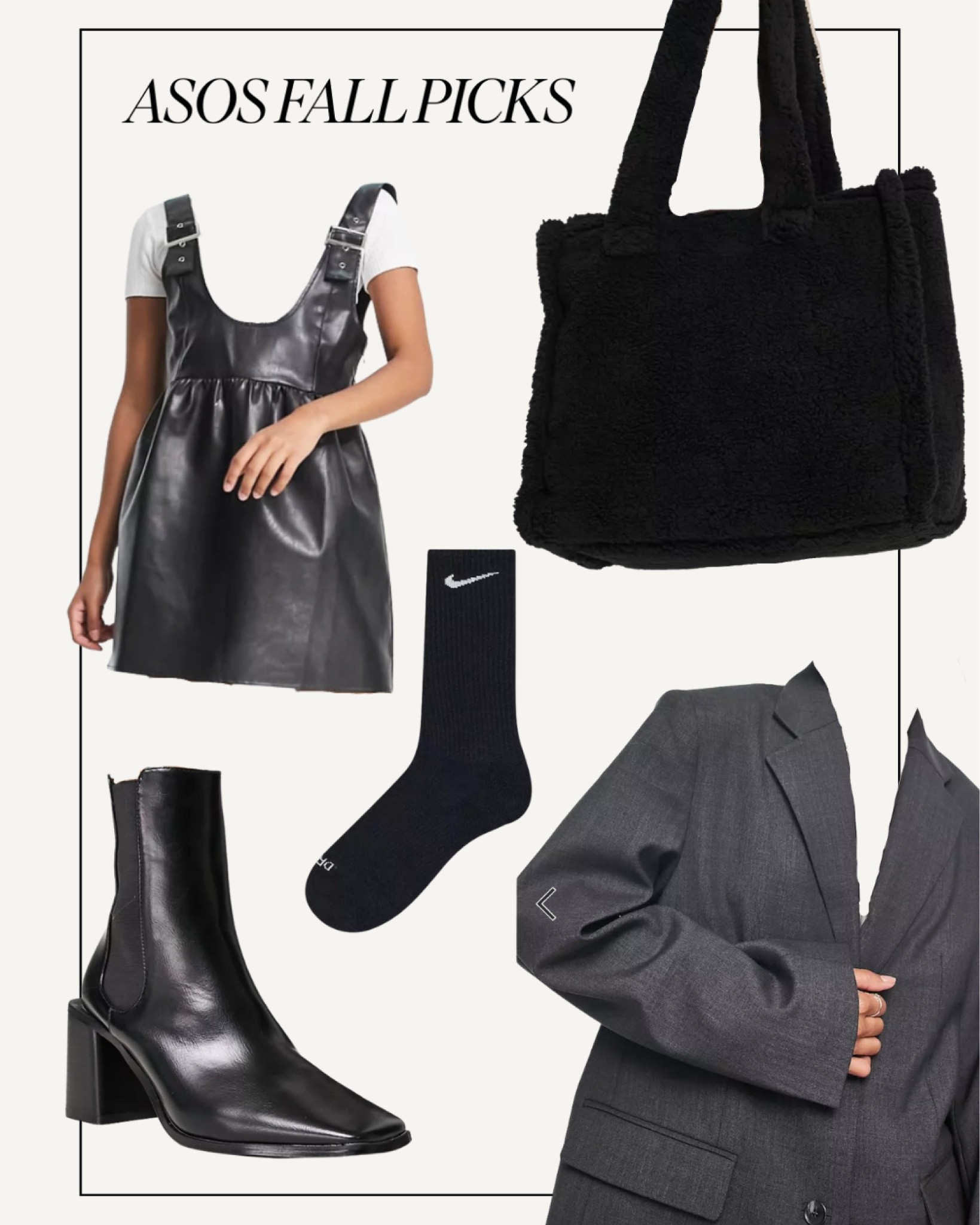 some dark picks from ASOS that i loved and bought 🤍 can't wait to style these in upcoming videos!

#LTKunder100 #LTKSeasonal #LTKCyberweek