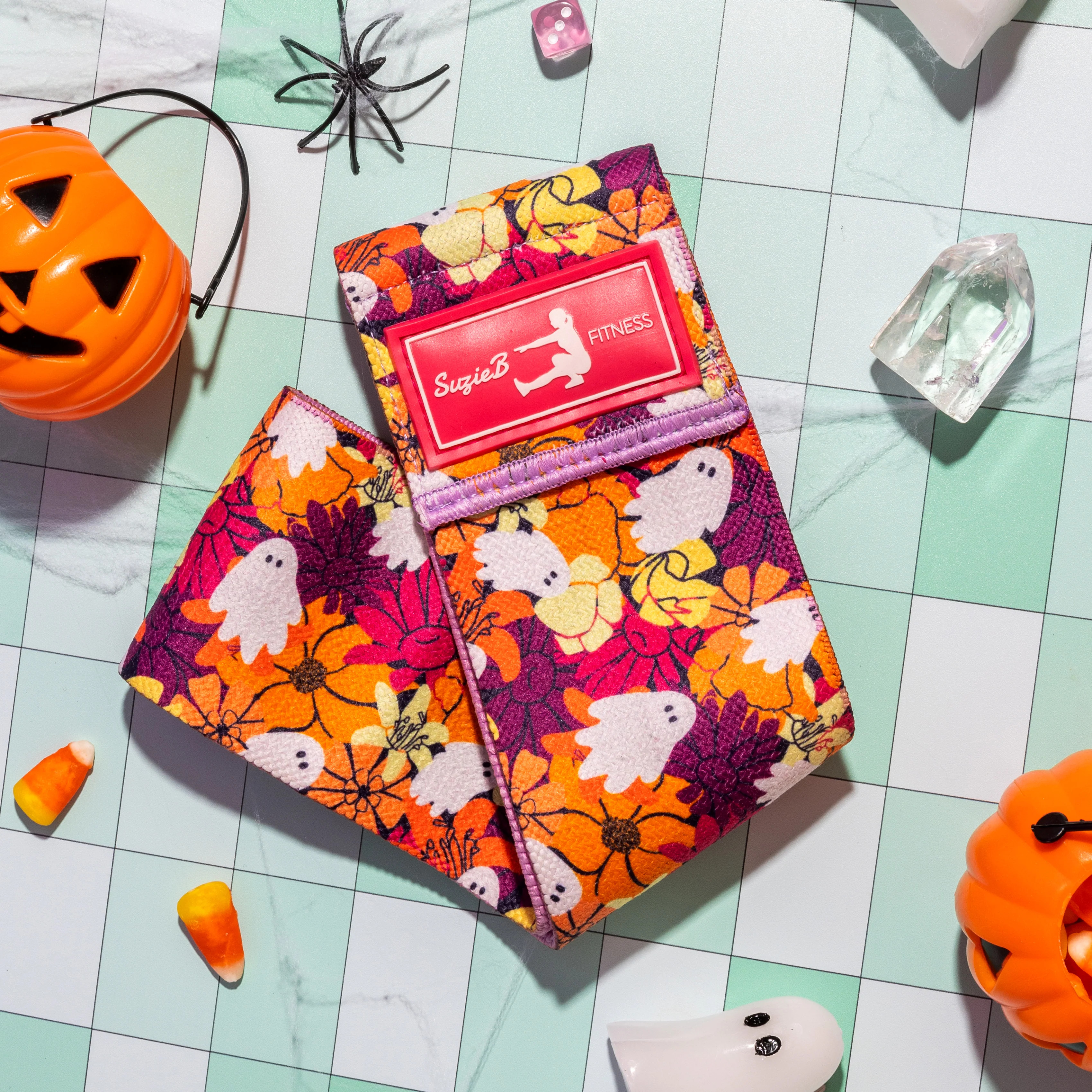 FLORAL GHOST GLUTE BAND | SuzieB Fitness