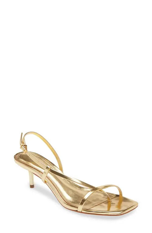 Schutz Heloise Slingback Sandal in Ouro Claro Orch at Nordstrom, Size 5 | Nordstrom