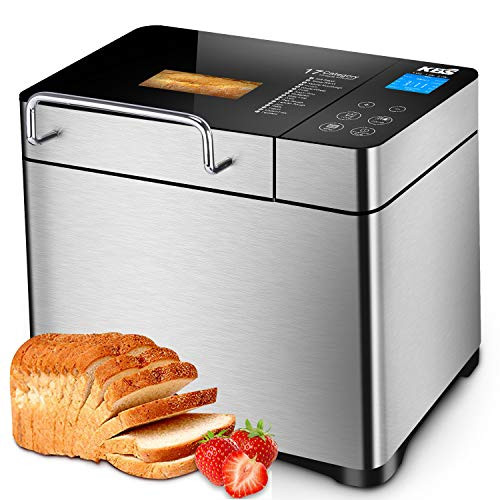 KBS Pro Stainless Steel Bread Machine, 2LB 17-in-1 Programmable XL Bread Maker with Fruit Nut Dis... | Amazon (US)