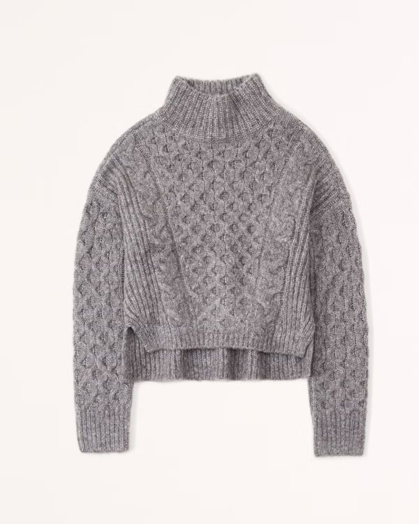 Women's Cable Turtleneck Sweater | Women's New Arrivals | Abercrombie.com | Abercrombie & Fitch (US)