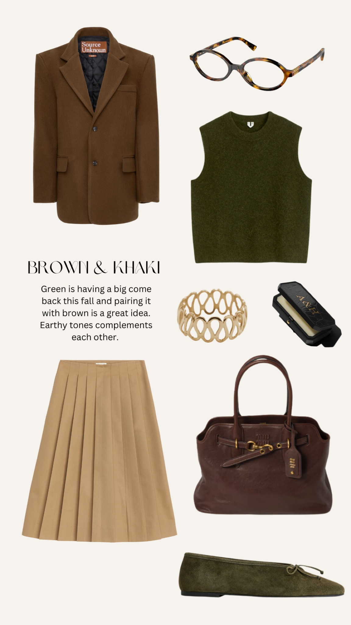 Fall look No.9: brown +green+beige - love creating muted looks inspired by fallen leaves🍁

#LTKautumn #LTKworkwear #LTKstyletip