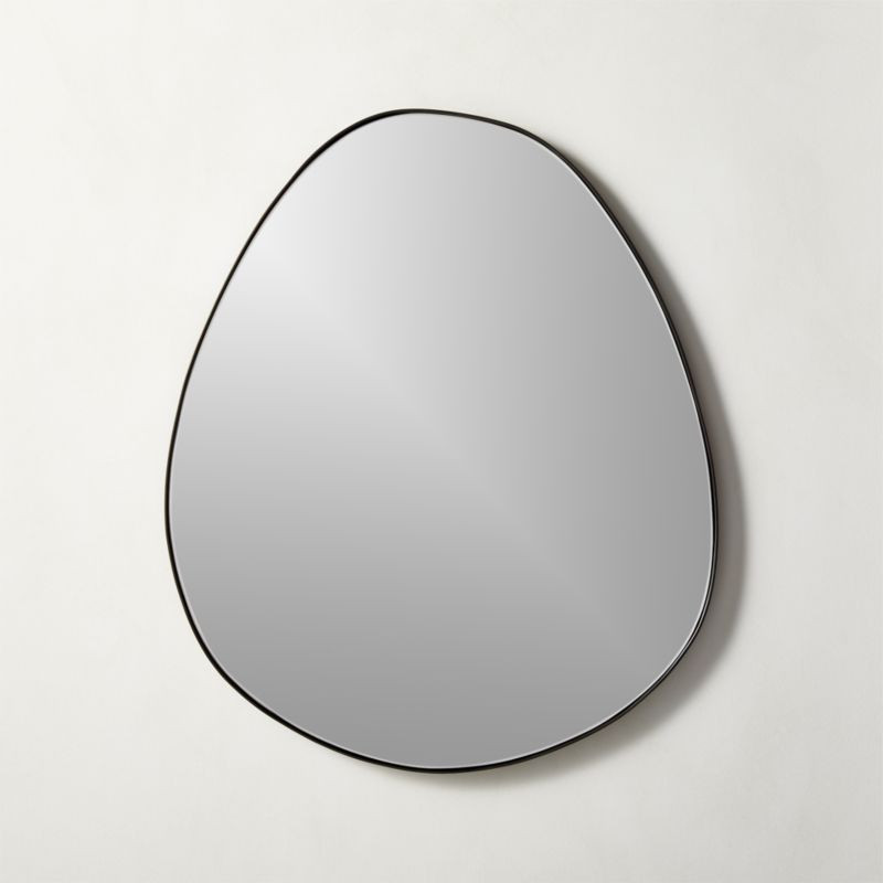 Navone Blackened Brass Wall Mirror 24''x20'' + Reviews | CB2 | CB2