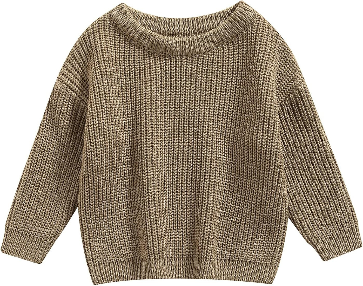 Karwuiio Toddler Baby Girl Boy Knit Sweater Round Neck Long Sleeve Pullover Sweatshirt Fall Winte... | Amazon (US)