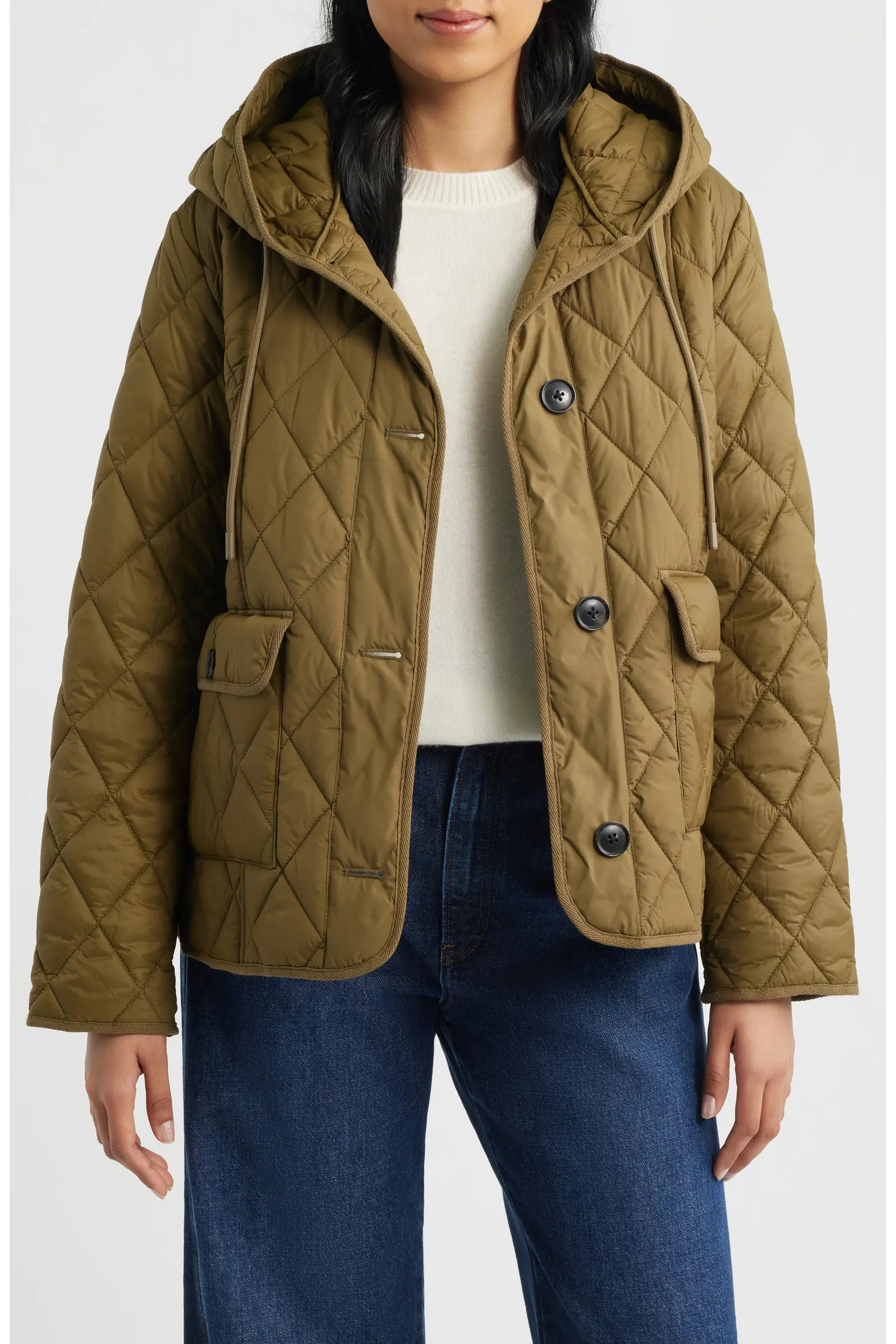 Diamond Quilted Hooded Liner Jacket (Women) | Nordstrom | Nordstrom