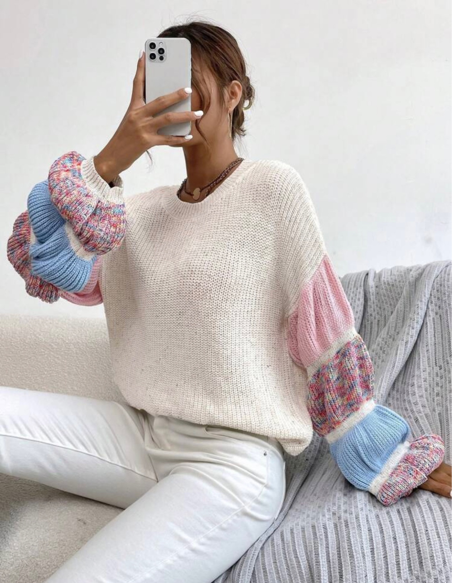 Oversized color block sweater - size up for over sized look 

#LTKfindsunder100 #LTKsalealert #LTKSeasonal