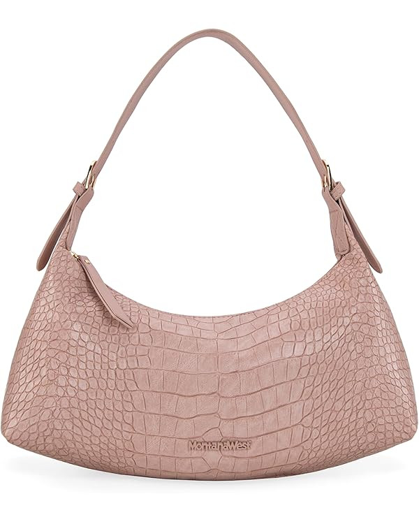 Montana West MEDIUM Shoulder Purses for Women Crescent Hobo Bags Trendy Purses | Amazon (US)