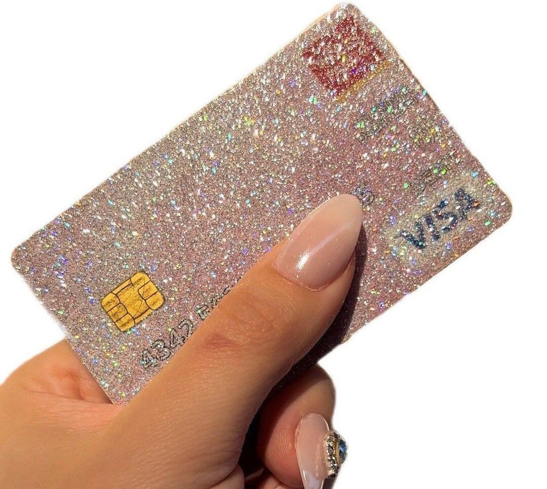 Glitter debit card skin | Etsy (US)