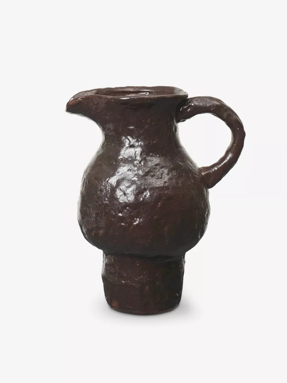 Doro textured glazed-terracotta jug 20cm | Selfridges