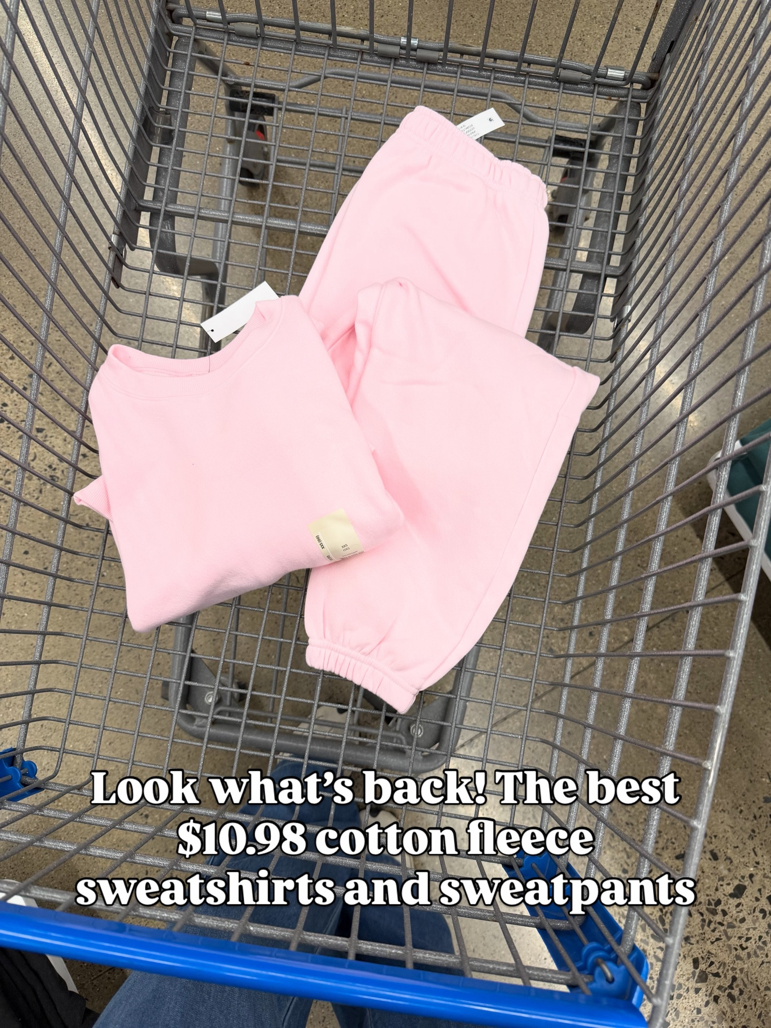 Walmart cotton fleece sweatshirts and sweatpants! Haven’t tried these on yet but they look like the ones from last year that were so popular. #walmartfashion