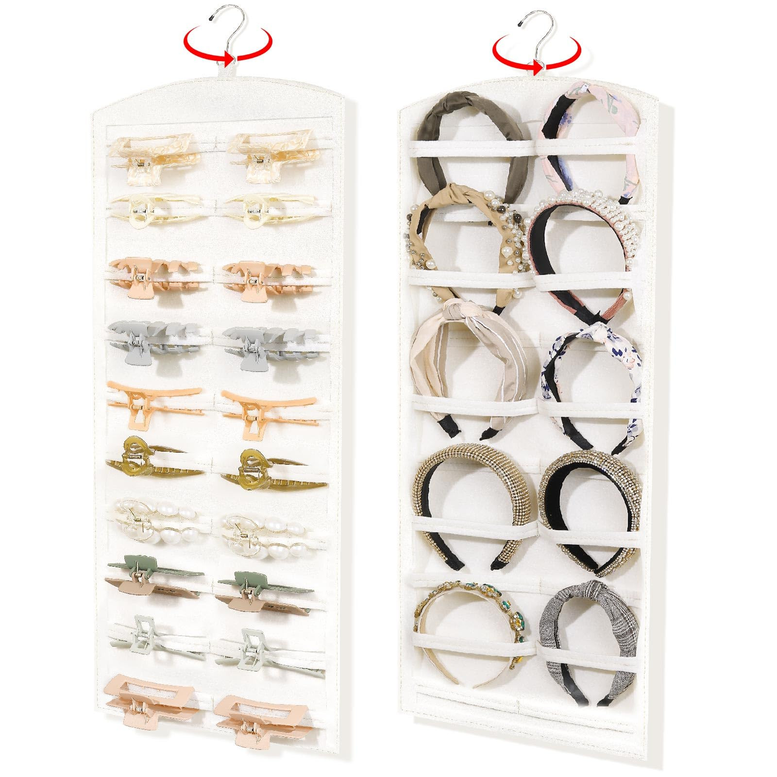 OAOLEER Claw Clip Organizer, Double-Sided Hair Clip Organizer Storage For Girls Women, Hanging Cl... | Amazon (US)