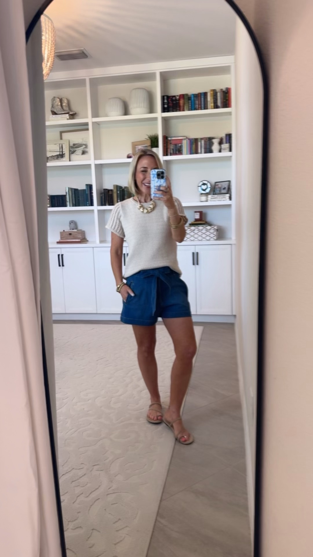 Walmart - new denim and tops (all under $27) * Textured Crewneck Sweater w/ Short Sleeves - size XS. $17.98. 2 colors. * Bow Tie Short - size 2. $26.98. 2 colors.

#LTKOver40 #LTKSeasonal